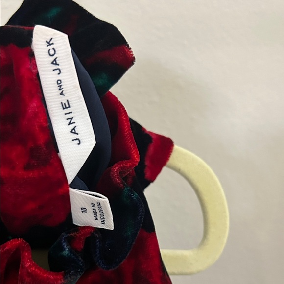 Janie and Jack size 10 Girls holiday Christmas Dress - Red and Black - Picture 3 of 4